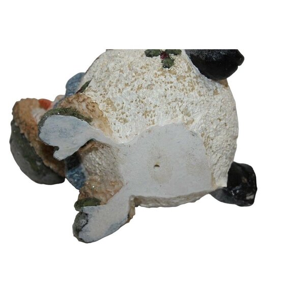 Snowman Tumbling Noel Greeter Sparkling Glitter Resin - Picture 5 of 5